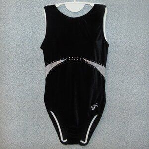 GK Black Velvet Silver Leotard L